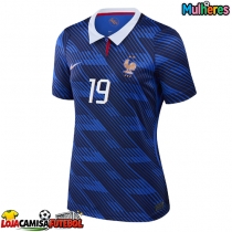 Camisa de Futebol França Theo Hernandez #19 Equipamento Principal Mulheres Mundo 2026 Manga Curta